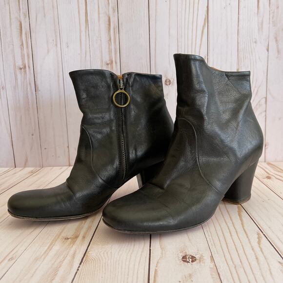 Fiorintini + Baker Black Leather Ankle Booties 37 - Picture 4 of 11